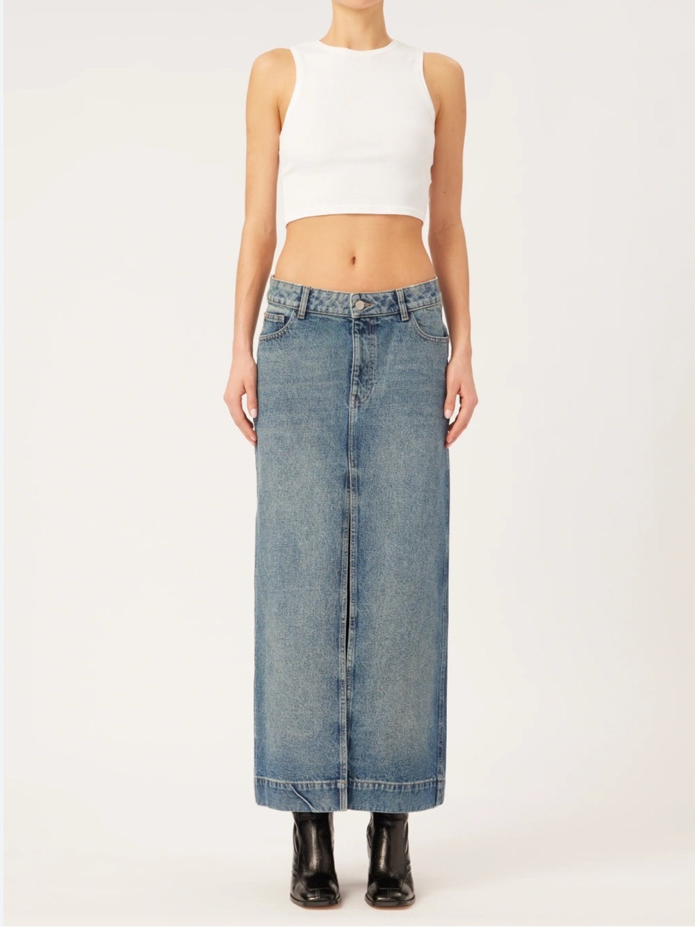 DL1961 Asra Denim Maxi Skirt